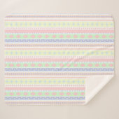 Niedliche Pastell Baby Print Sherpadecke (Vorderseite (Horizontal))
