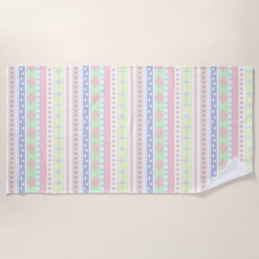 Niedliche Pastell Baby Print Strandtuch (Vorderseite)