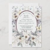 Niedliche Pastell-Blume Butterfly Lavender Yellow Einladung (Vorderseite)