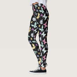 Niedliche Pastell-Butterfly-Gestaltung Leggings