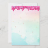 Niedliche Pastell Candy Birthday Invivation Card Einladung (Rückseite)