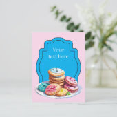 Niedliche Pastell-Cookies ergänzen Text Postkarte (Stehend Vorderseite)