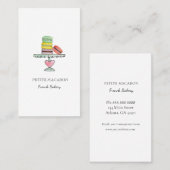 Niedliche Pastell-farbene Macarons-Backkarte Visitenkarte (Vorne/Hinten)