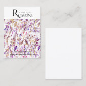 Niedliche Pastell-Frühling Lila Blume Vorleuchtung Visitenkarte (Vorne/Hinten)