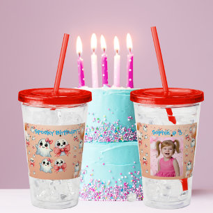 Niedliche Pastell Ghost Acrylic Tumbler Geburtstag Acryltrinkbecher
