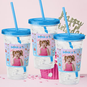 Niedliche Pastell Ghost Acrylic Tumbler Geburtstag Acryltrinkbecher