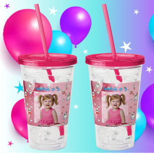 Niedliche Pastell Ghost Acrylic Tumbler Geburtstag Acryltrinkbecher