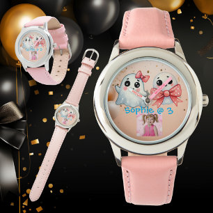 Niedliche Pastell Ghost Kids sehen Geburtstagsgesc Armbanduhr