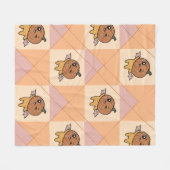 Niedliche Pastell Halloween Pumpkin Bat Pattern Fleecedecke (Vorderseite (Horizontal))