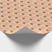Niedliche Pastell Halloween Pumpkin Bat Pattern Geschenkpapier (Ecke)