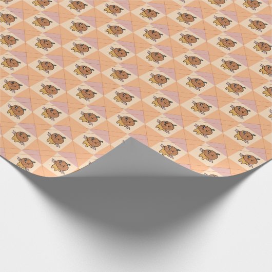 Niedliche Pastell Halloween Pumpkin Bat Pattern Geschenkpapier (Ecke)