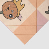 Niedliche Pastell Halloween Pumpkin Bat Pattern Seidenpapier (Detail)