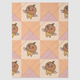 Niedliche Pastell Halloween Pumpkin Bat Pattern Seidenpapier