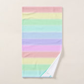 Niedliche Pastell Rainbow Strift-Geschenk Badhandtuch Set (Handtuch)