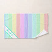 Niedliche Pastell Rainbow Strift-Geschenk Badhandtuch Set (Handtuch)