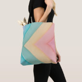 Niedliche Pastell-Regenbogenfarben Tote Beutel Tasche (Von Nahem)