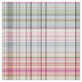 Niedliche Pastell Rosa Blauer Retro Tartan Kariert Stoff (Nahaufnahme)