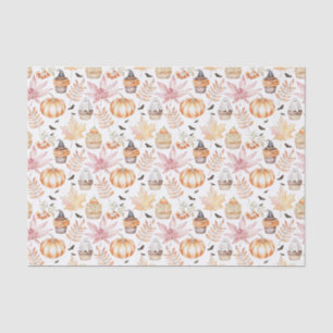 Niedliche Pastell Spooky Cupcakes Halloween Muster Seidenpapier