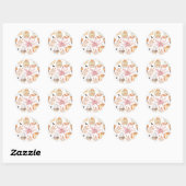 Niedliche Pastell Spooky Cupcakes Pattern Hallowee Runder Aufkleber (Blatt)