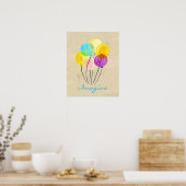 Niedliche Pastellballons Poster (Küche)