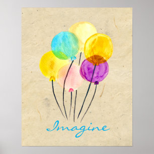 Niedliche Pastellballons Poster