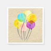 Niedliche Pastellballons Serviette (Vorderseite)