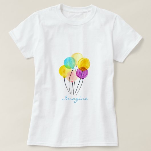 Niedliche Pastellballons T-Shirt (Design vorne)