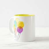 Niedliche Pastellballons Zweifarbige Tasse (Vorderseite Links)