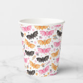 Niedliche Pastellbats Halloween Pappbecher (Rückseite)