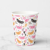 Niedliche Pastellbats Halloween Pappbecher (Rechts)