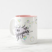 Niedliche Pastellblase hey herrliche Tasse (Vorderseite Links)