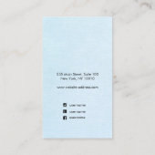 Niedliche Pastellblauer Script-Vorzeichendarstellu Visitenkarte (Rückseite)