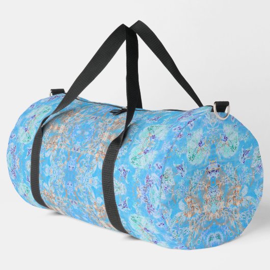 Niedliche Pastellblüte Duffle Bag (Linke Ecke)