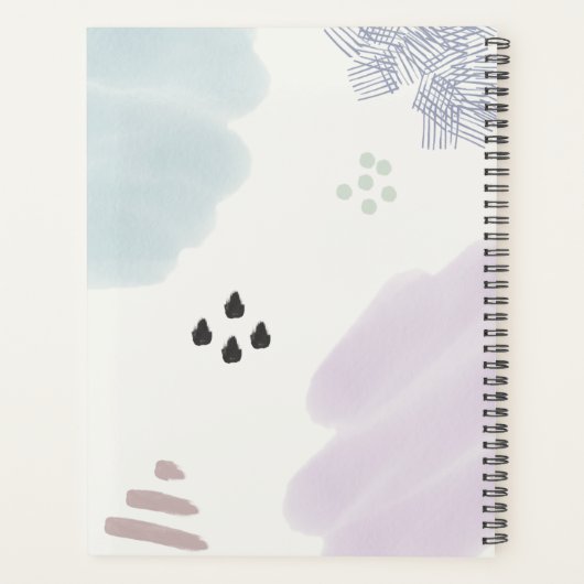 Niedliche Pastelle Abstrakt Planer (Rückseite)