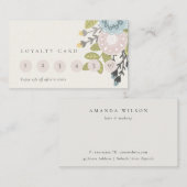 Niedliche Pastelle Boho Blush Blues Blues 6 Punch  Visitenkarte (Vorne/Hinten)