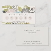 Niedliche Pastelle Boho Blush Blues Blues 6 Punch Visitenkarte (Vorne/Hinten)