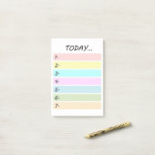 Niedliche Pastelle einfach zu benennen Post-it Klebezettel (Auf Schreibtisch)