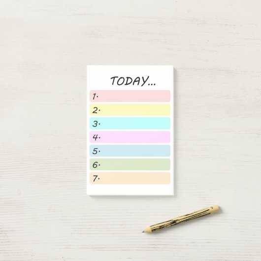 Niedliche Pastelle einfach zu benennen Post-it Klebezettel (Auf Schreibtisch)