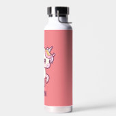 Niedliche Pastelle Einhorn mit Kindernamen Trinkflasche (Links)