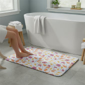 Niedliche Pastelle Floral Badematte