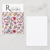 Niedliche Pastellfarbe lila Blume Ofenanzeige Visitenkarte (Vorne/Hinten)