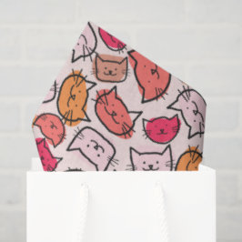 Niedliche Pastellfarben, heißrosa und orangefarben Seidenpapier