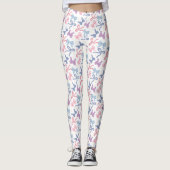 Niedliche Pastellfarben Muster, rosa, Lila blau Leggings (Vorderseite)