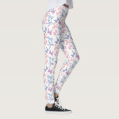 Niedliche Pastellfarben Muster, rosa, Lila blau Leggings (Rechts)