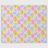 Niedliche Pastellfarben Ostereier Geschenkpapier (Flach)