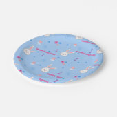 Niedliche Pastellfarben Ostersonnenplatte Pappteller (Schrägansicht)