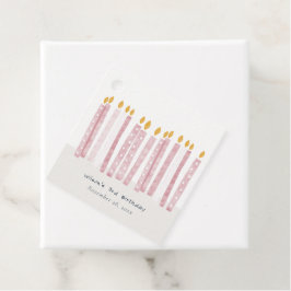 Niedliche Pastellfarben Pink Aquarell Geburtstagsk Geschenkanhänger