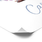 Niedliche Pastellfarben Rosa und Blauer Cartoon Fotodruck (Ecke)