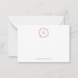 Niedliche Pastellfarben-Schmetterlinge Mitteilungskarte