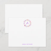 Niedliche Pastellfarben-Schmetterlinge Mitteilungskarte (Vorne/Hinten)